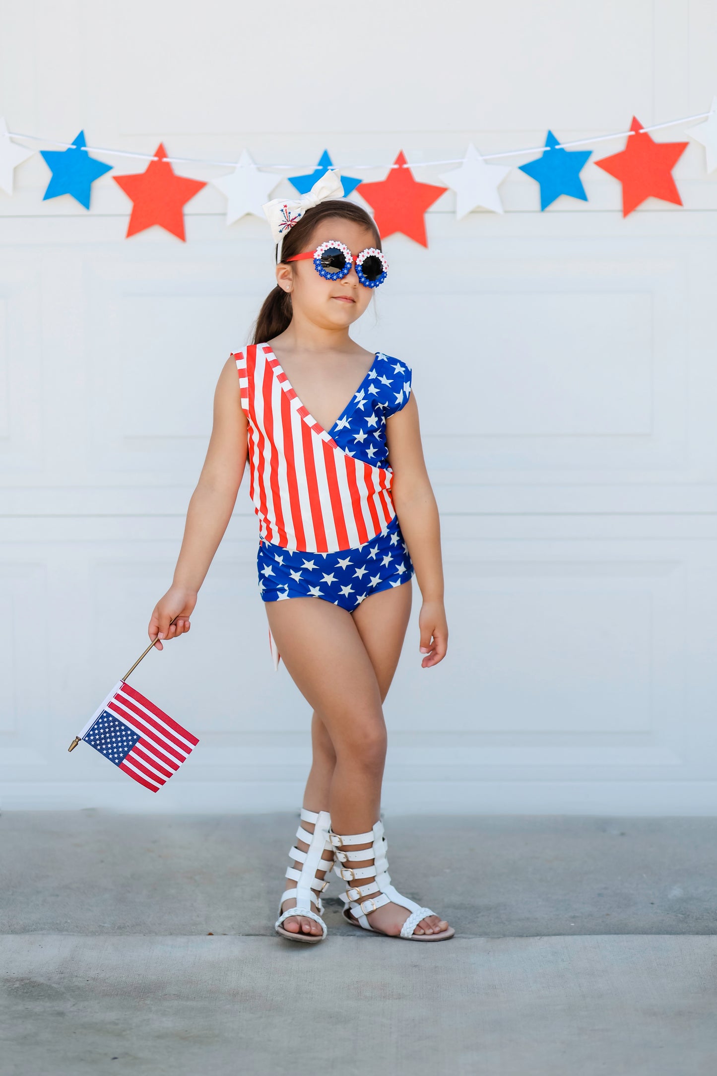 PATRIOTIC STAR & STRIPES SWIMSUIT