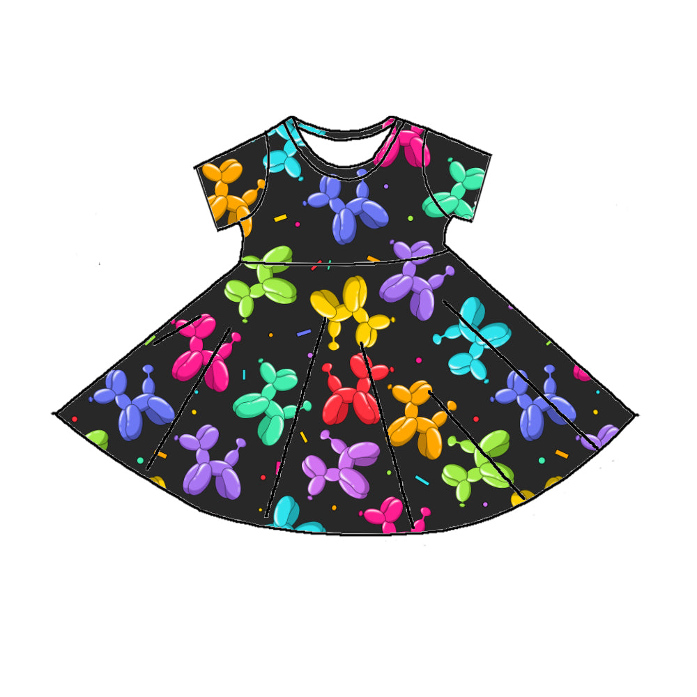 BALLOON DOGS TWIRL DRESS    - PREORDER
