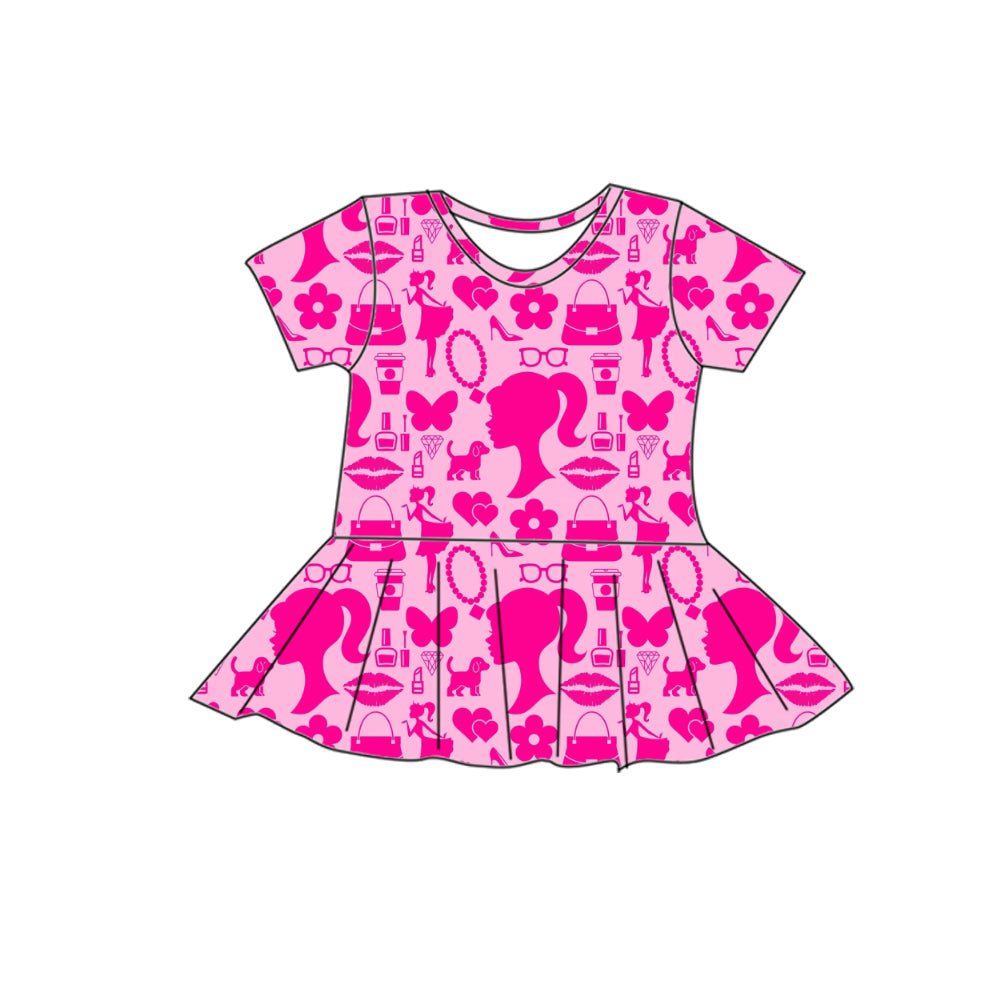 PINK DOLL PEPLUM TOP   - PREORDER