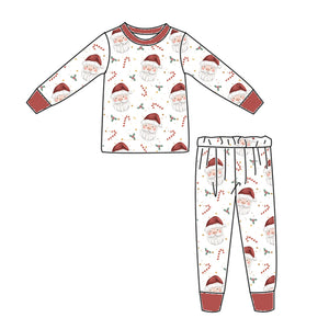 SANTA & CANDY CANE WHITE BAMBOO PAJAMAS PRE-ORDER