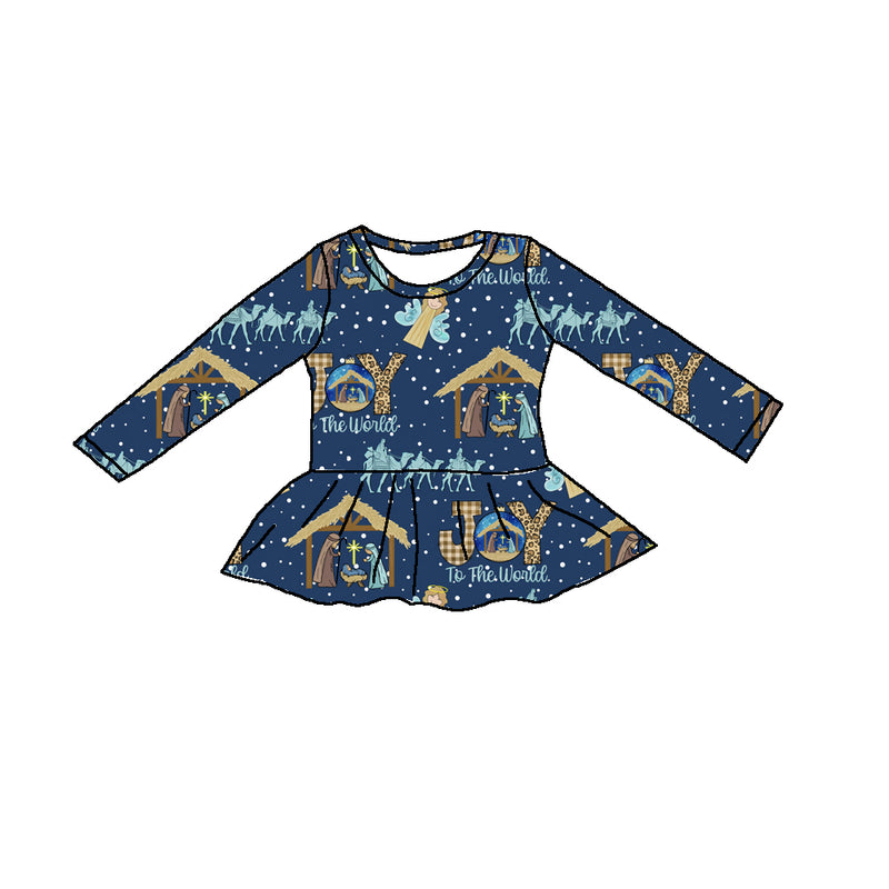JOY TO THE WORLD PEPLUM TOP - PRE-ORDER
