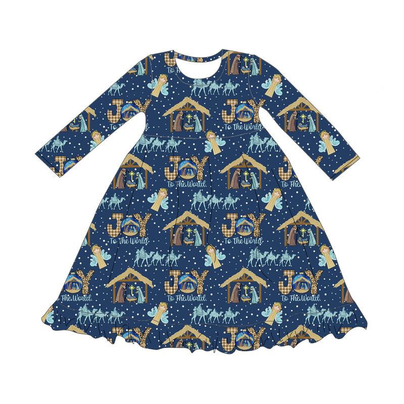 JOY TO THE WORLD LONG SLEEVES NIGHTGOWN - PRE-ORDER