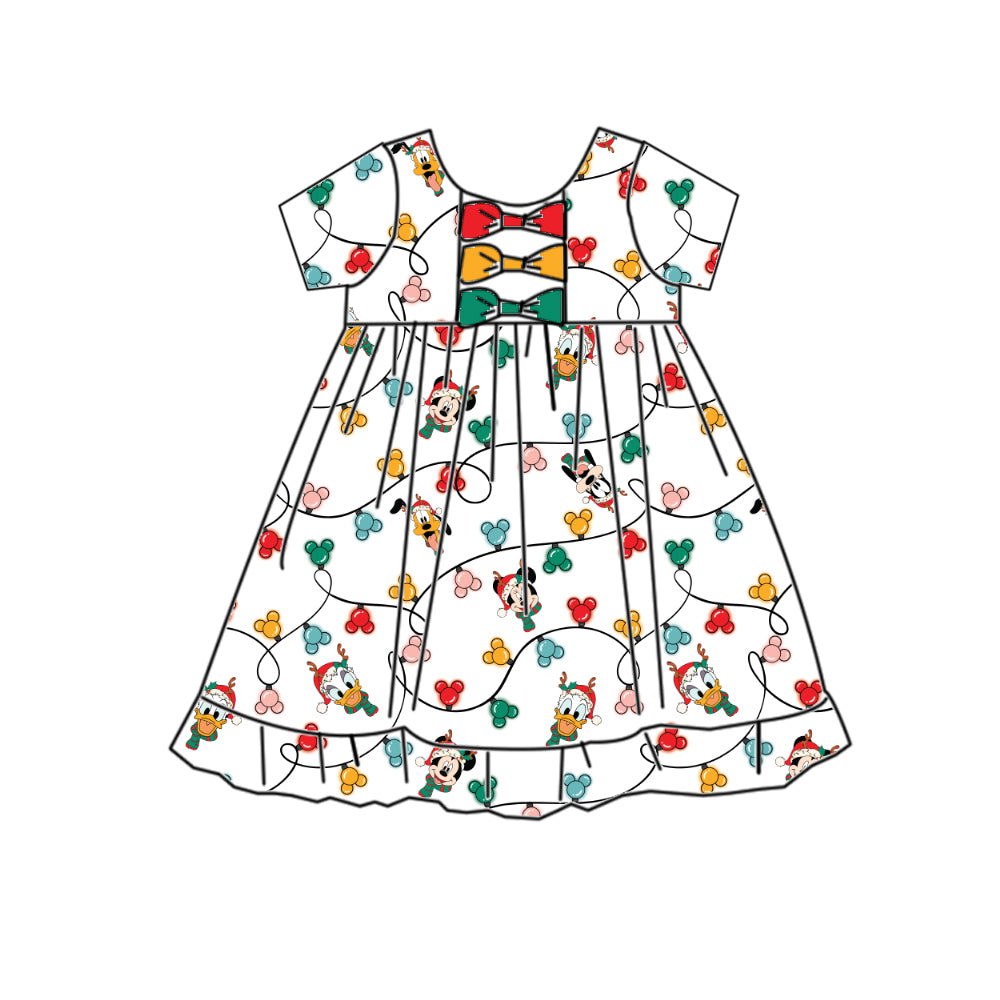 CHRISTMAS LIGHT BACK BOW DRESS - PREORDER