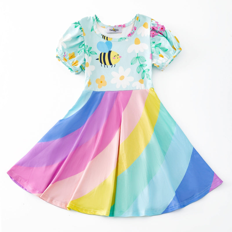 BEE RAINBOW TWIRL DRESS
