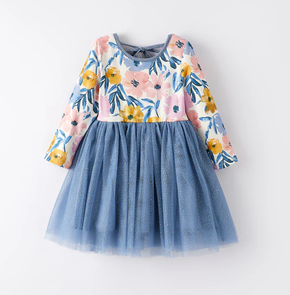 FALL FLORAL TULLE DRESS - Fall2025