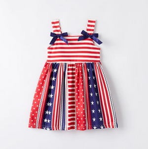 PATRIOTIC BOW TANK DRESS