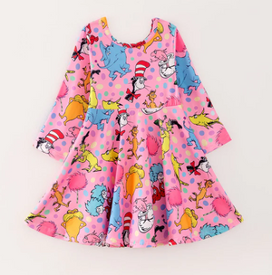 PINK READING DRESS