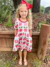 APPLE  BACK TO SCHOOL DRESS WITH POCKETS