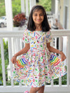 BACK TO SCHOOL ART SUPPLIES DRESS WITH POCKETS