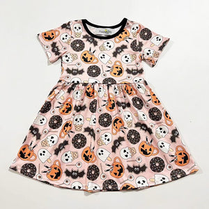 HALLOWEEN TREATS SHORT SLEEVES DRESS