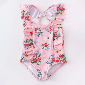 PINK FLORAL SWIMSUIT