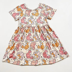 ADDISON PUMPKINS SHORT SLEEVES DRESS