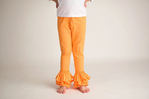 ORANGE RUFFLE PANTS