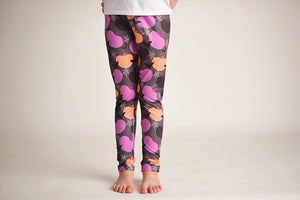 PURPLE PUMPKIN & BATS LEGGINGS