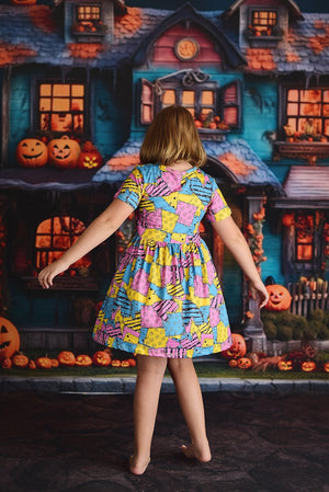 HALLOWEEN PATCH DRESS