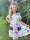 BACK TO SCHOOL TWIRL DRESS WITH POCKETS