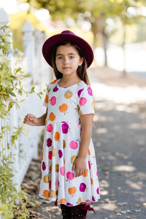 FALL APPLES TWIRLY DRESS