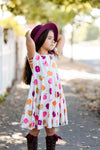 FALL APPLES TWIRLY DRESS