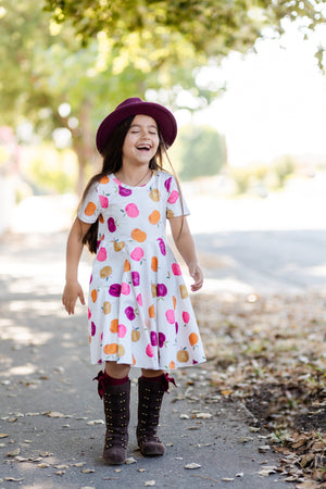 FALL APPLES TWIRLY DRESS