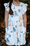 SPOOKY CAT DRESS WITH POCKETS