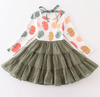 FALL PUMPKIN TIE BACK DRESS - Fall2025