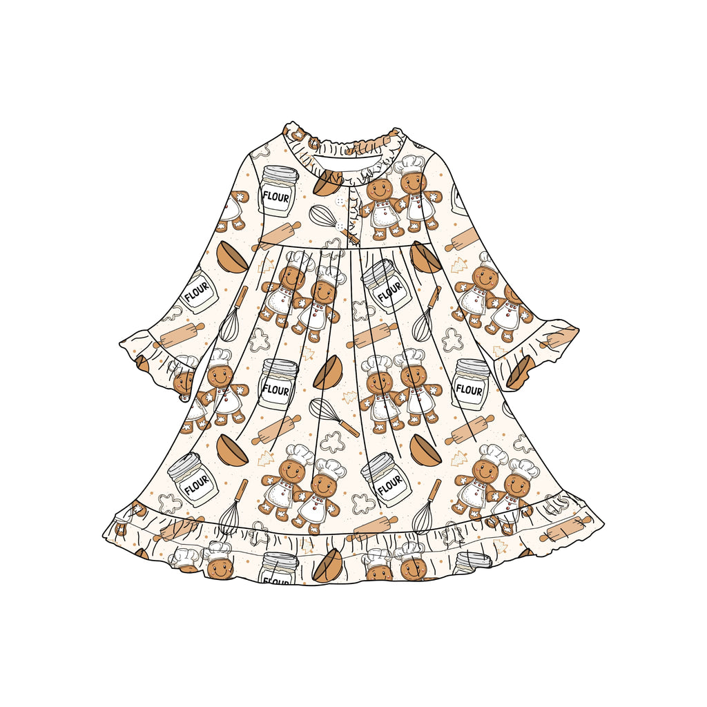 CHRISTMAS BAKING NIGHTGOWN KIDS & ADULTS - PREORDER - IVORY - Christmas2025