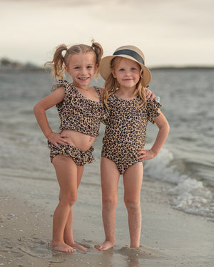 ANIMAL PRINT TWO PC SWIMSUIT