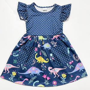 DINO DRESS WITH POCKETS