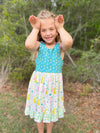 EASTER BUNNY GREEN DRESS