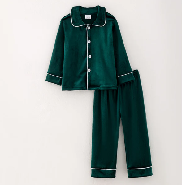 GREEN VELVET PAJAMAS - Christmas2025