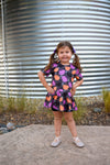 PURPLE PUMPKIN & BATS PEPLUM TOP