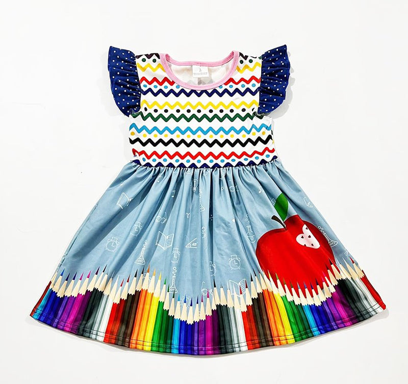BACK TO SCHOOL COLOR PENCILS DRESS