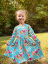 TEAL FLORAL DRESS