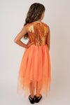 ORANGLE SPARKLE & TULLE DRESS