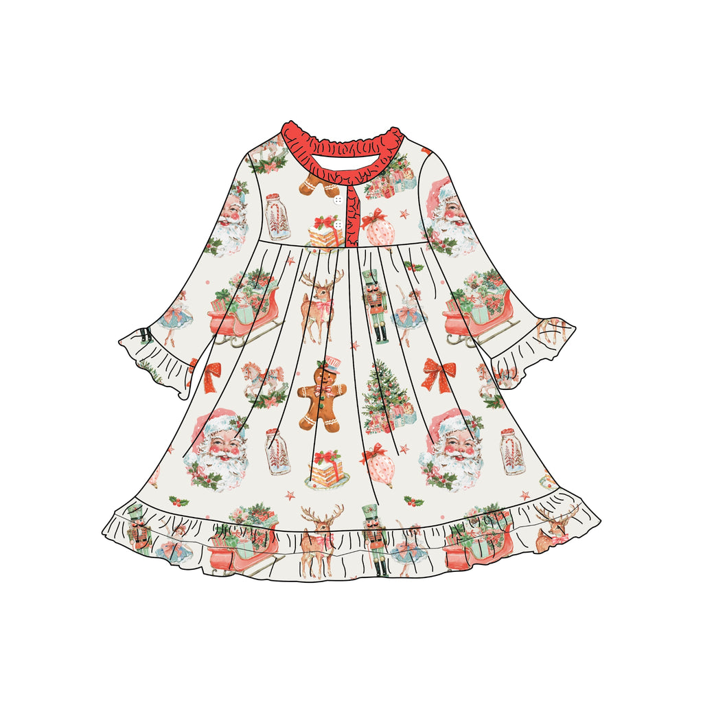 CHRISTMAS VINTAGE NIGHTGOWN KIDS & ADULTS - PREORDER - Christmas2025