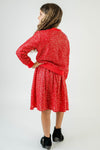EVA SPARKLE RED SWEAT TOP & SKIRT SET