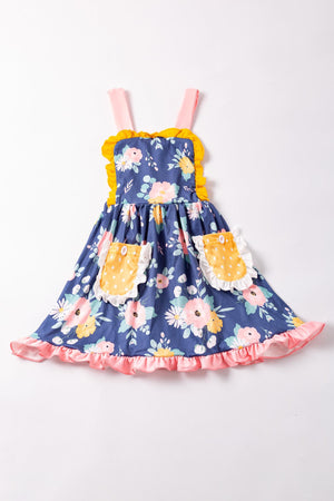 FLORAL TANK DRESS WITH POCKETS