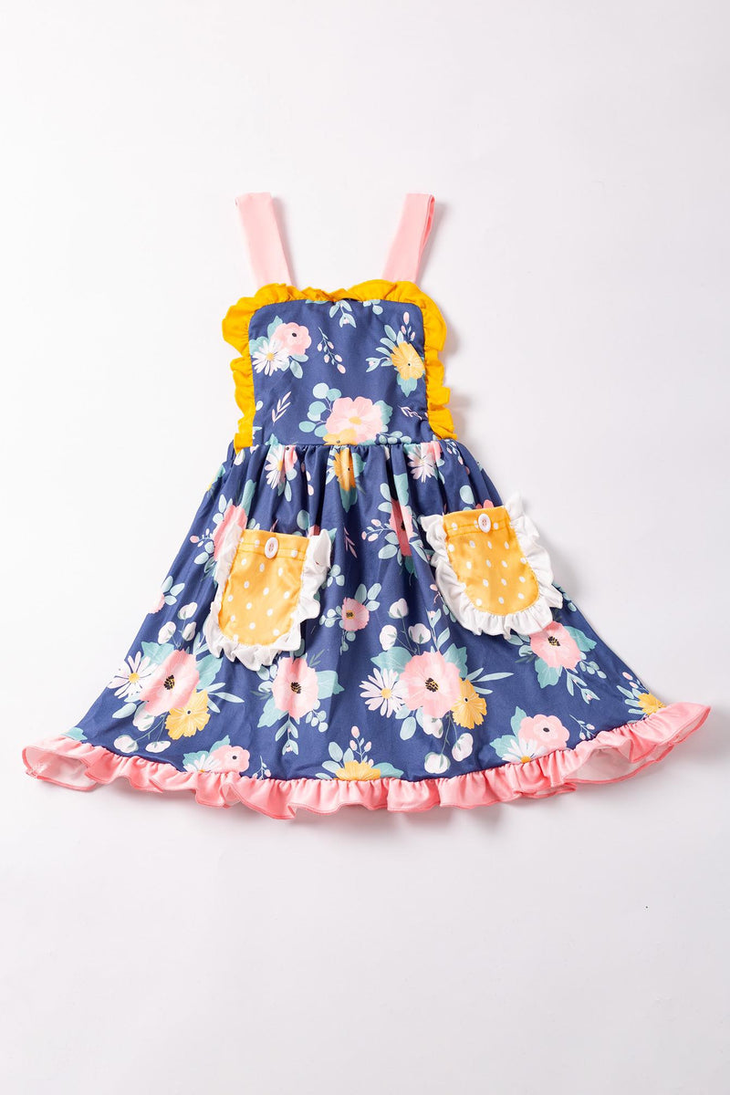FLORAL TANK DRESS WITH POCKETS