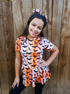 HALLOWEEN BATS PEPLUM TOP