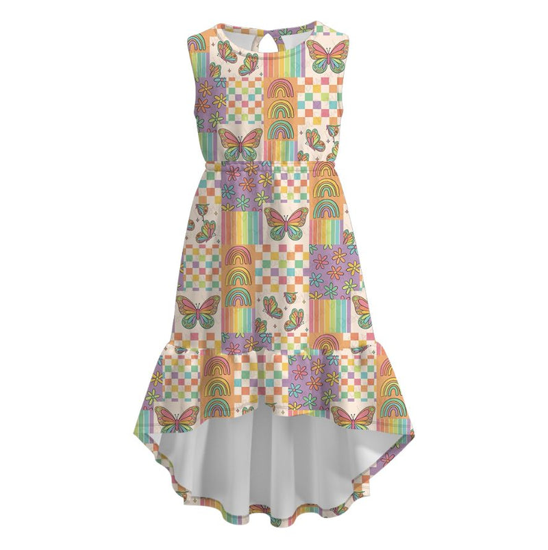 BUTTERFLY PATCHWORK HI LO DRESS PREORDER