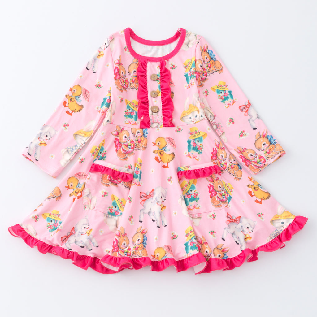 VINTAGE BUNNY DRESS WITH POCKETS