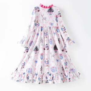 CHRISTMAS NUTCRACKER BOW NIGHTGOWN - PINK -  Christmas2025