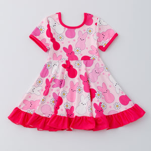HOT PINK EASTER BUNNY DRESS