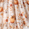 PUMPKIN FLORAL BACK BOW DRESS - Fall2025- Preorder