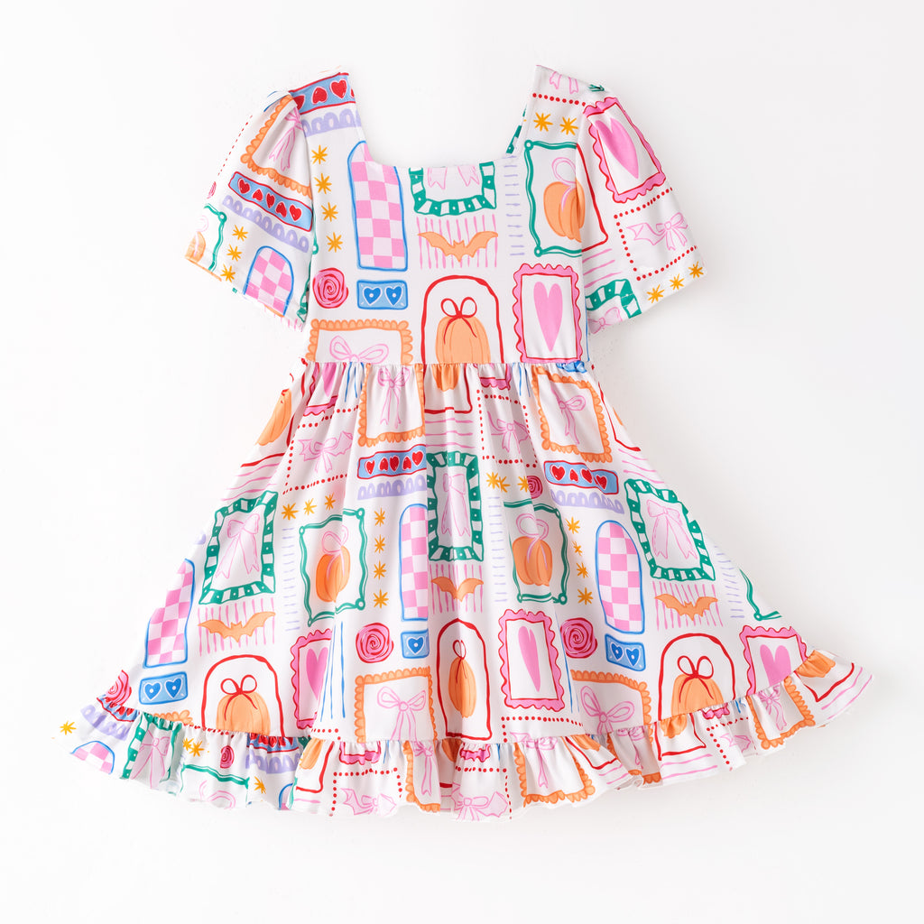 FALL PUMPKIN FRAMES DRESS - Fall2025