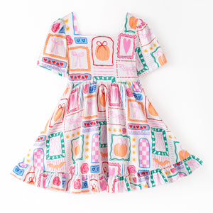 FALL PUMPKIN FRAMES DRESS - Fall2025