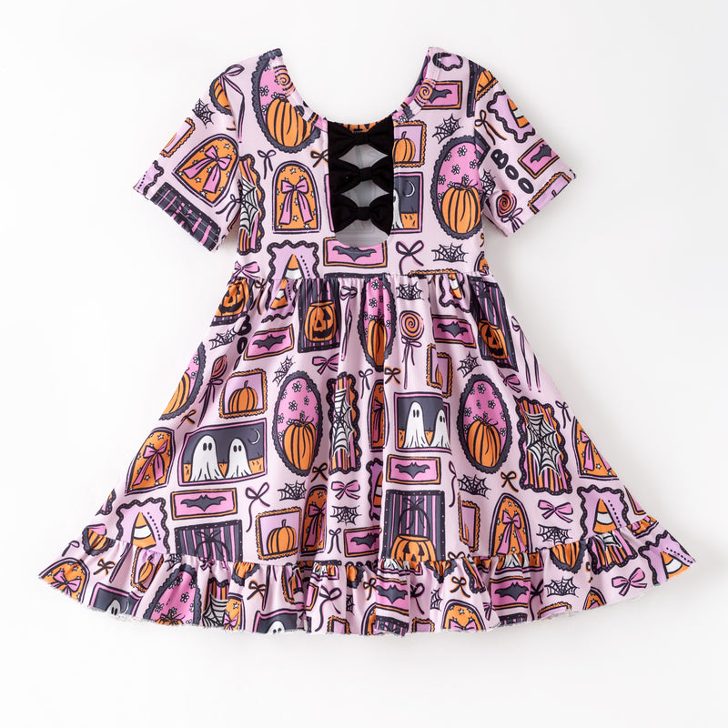 SPOOKY GHOST BACK BOW DRESS - Halloween2025 Preorder
