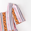 PUMPKIN & BOW STRIPE DRESS - Fall2025