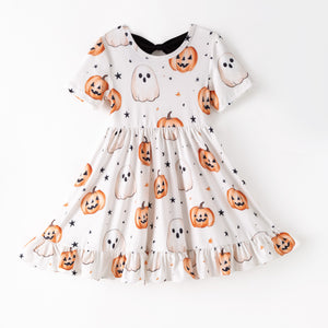 GHOST & PUMPKIN BACKBOW DRESS - Halloween2025