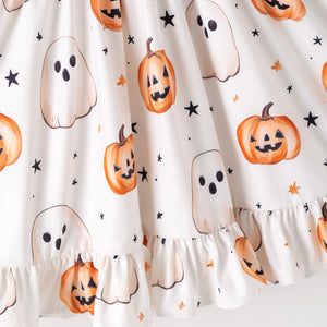 GHOST & PUMPKIN BACKBOW DRESS - Halloween2025